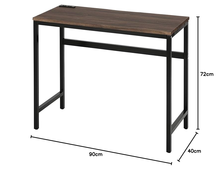 ブラウン木製デスク ヴィンテージ ICHIBA デスク机 作業机 省スペース コンパクト ヴィンテージ